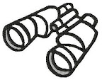 binoculars outline