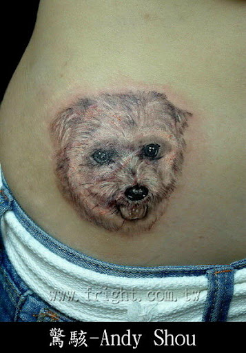 Puppy tattoo design.