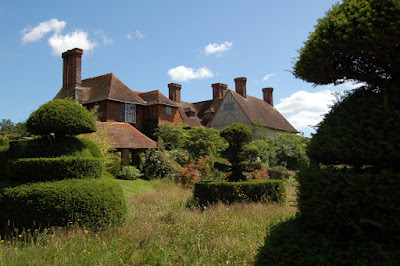 Topiary and rear of house