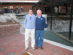 Dad and I in front of Motricity, the first week I started working there.  Those waterfalls in the background are really noisy!