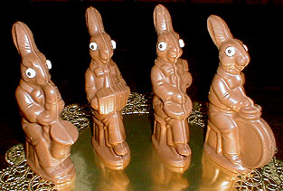 Hey, you got your banjo-playing bunny in my chocolate!
