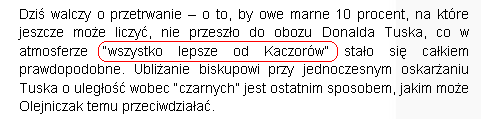 Rafał Ziemkiewicz, blog w Rzeczpospolitej 8 stycznia 2008, Między Michnikiem a Rydzykiem, Antyklerykalizm nie przejdzie