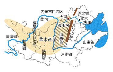 中国的黄土分布图 中国的黄土分布图