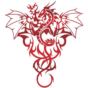 Fire Dragon-Tribal Tattoo