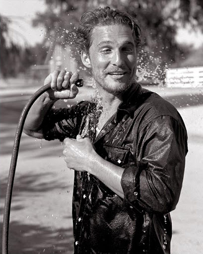matthew mcconaughey black and white photo