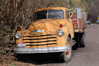 Cool old orange truck. Boise, ID. 