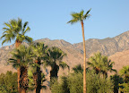 Palm Springs, CA mountain backdrop. 