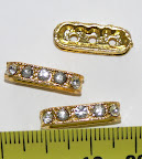 Rhinestone Bead (Gold) Th