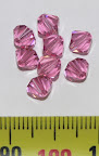 Rose 6mm bicone . - EACH