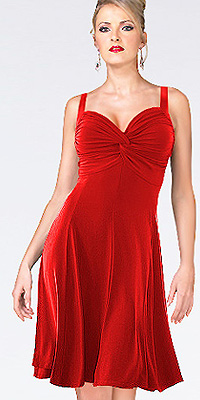  red twisted evening dress 