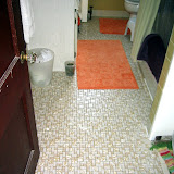 The tile floor put in by the previous owners - blech!