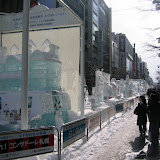 Susukino Ice Scupltures - It was warm the day before we arrived, and the fine details of the ice sculptures had all melted away. It was a shame - they went on for about 5 blocks, but by the time we got there, they didn't look like much.