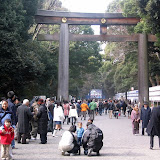 Kai and Maria, at the entrance gate to Meiji Shrine