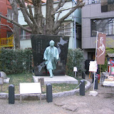 Ino Chukei (1745-1818), Japan's first surveyor. He produced the first accurate map of Japan. This statue is at the Tomioka Hachiman shrine.