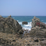 The wedded rocks shrine, out on the rocks along the west coast of Tanegashima