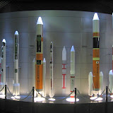 A timeline of Japanese rocket development, at the Tanegashima Space Center.