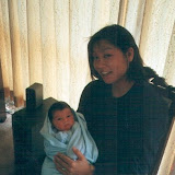 Kai at home with Mom