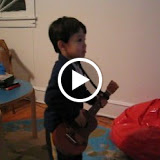 Kai playing guitar with the Eurythmics