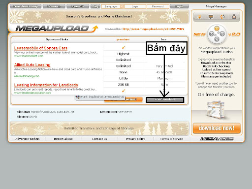 [Web] Cách Download ở Rapidshare & Megaupload Mega3