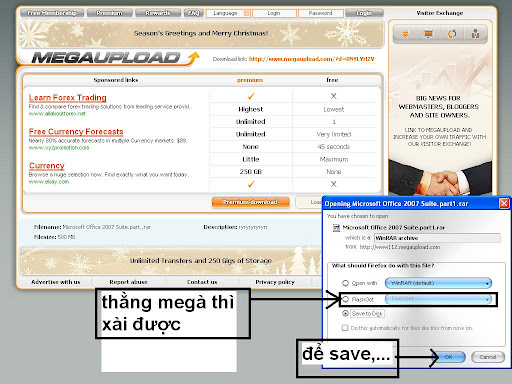 Cách download ở Rapidshare và Megaupload Mega4