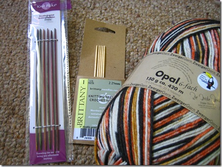 Needles and tiger yarn