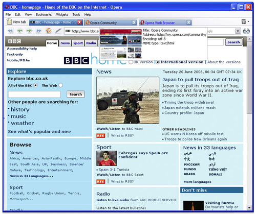 Opera screenshot