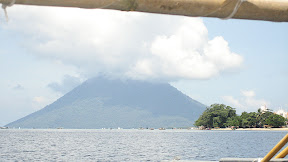 Manado Tua Island seen on the way to Bunaken Island