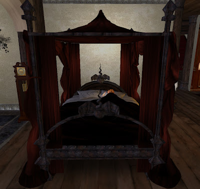 Rustica: Shades of Black Gothic Canopy Bed