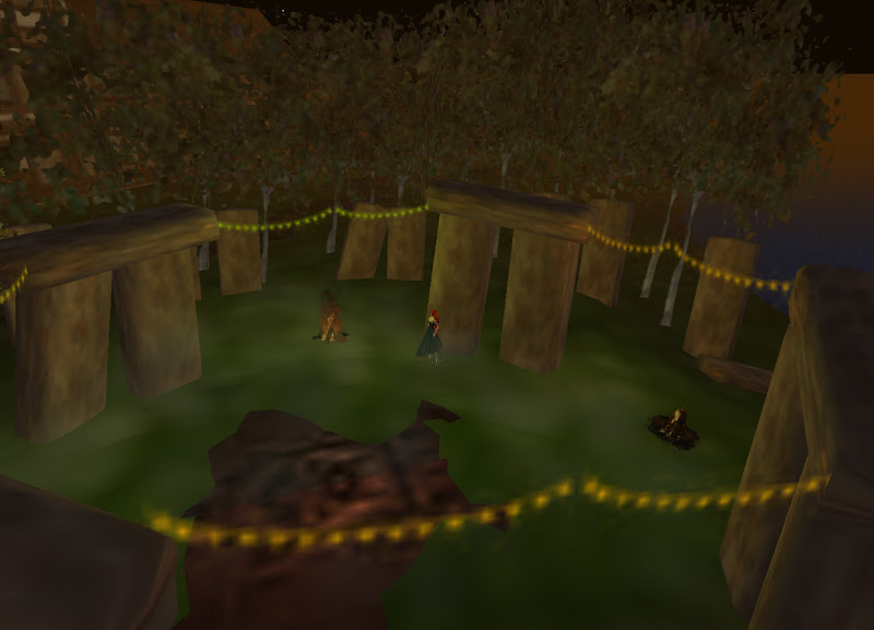 In the stone circle at Winterfell