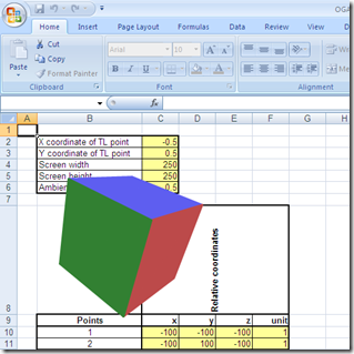3D grapgics rendering in MS Excel