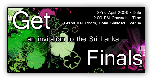 Get invited for Imagine Cup 2008 Sri Lanka finals