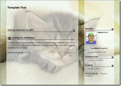 cat_shot,模版下載,blogger template教學