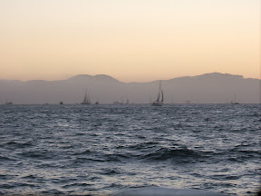 Sailing SF Bay at Sunset