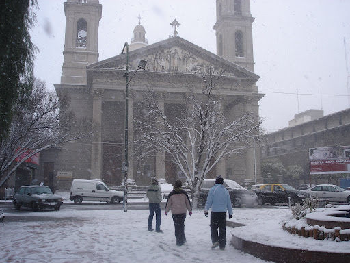 San Luis bajo la nieve