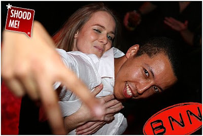 Having fun at BED party
