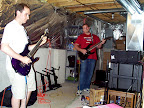 Me & Dave laying down guitar tracks for a Naughty Butterspoon Fantasy Pants recording session