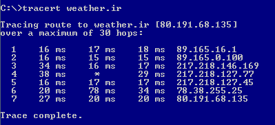 tracert_weather.ir