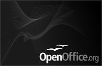 OpenOffice.org black and white splash screen by Thayer
