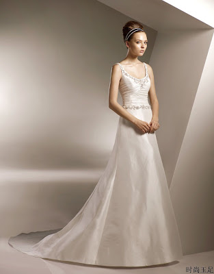 Champagne Simple Wedding Dress Ideas