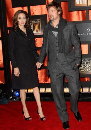 Angelina Jolie and  Brad Pitt In Christian Louboutin Shoes