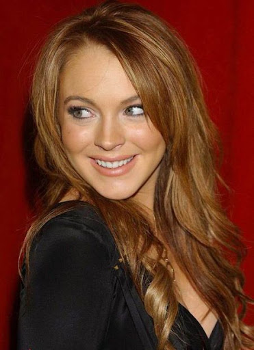 Lindsay Lohan in Burnt Hair