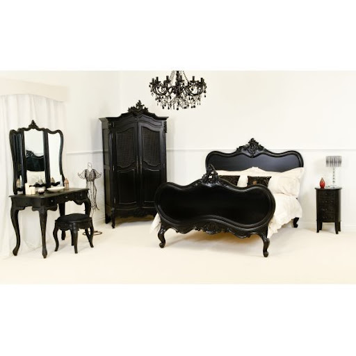 French#black#bedroom#design