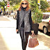 Olivia Palermo in Leopard Booties Heel and Dior Sunglasses