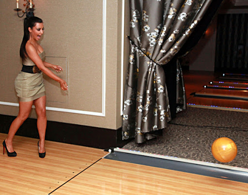 Kim Kardashian : Hosted Bowling Alley