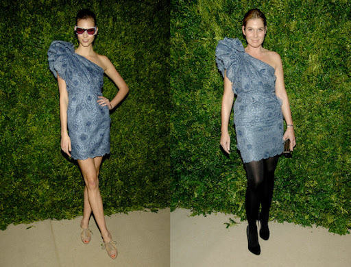 Karlie Kloss + Aerin Lauder ; Same Outfit in Same Moment