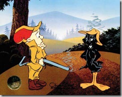 Elmer Fudd and Daffy Duck