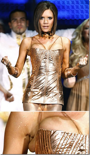 Victoria Beckham London O2 Wardrobe Malfunction picture
