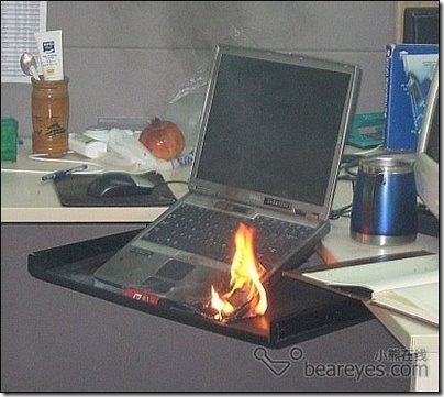 burning Dell Latitude Laptop[7]