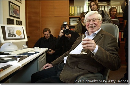 Gerhard Ertl of Germany, who won the Nobel Prize in Chemistry, in his office in Berlin