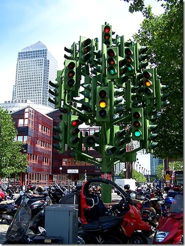 London's Traffic Light Tree